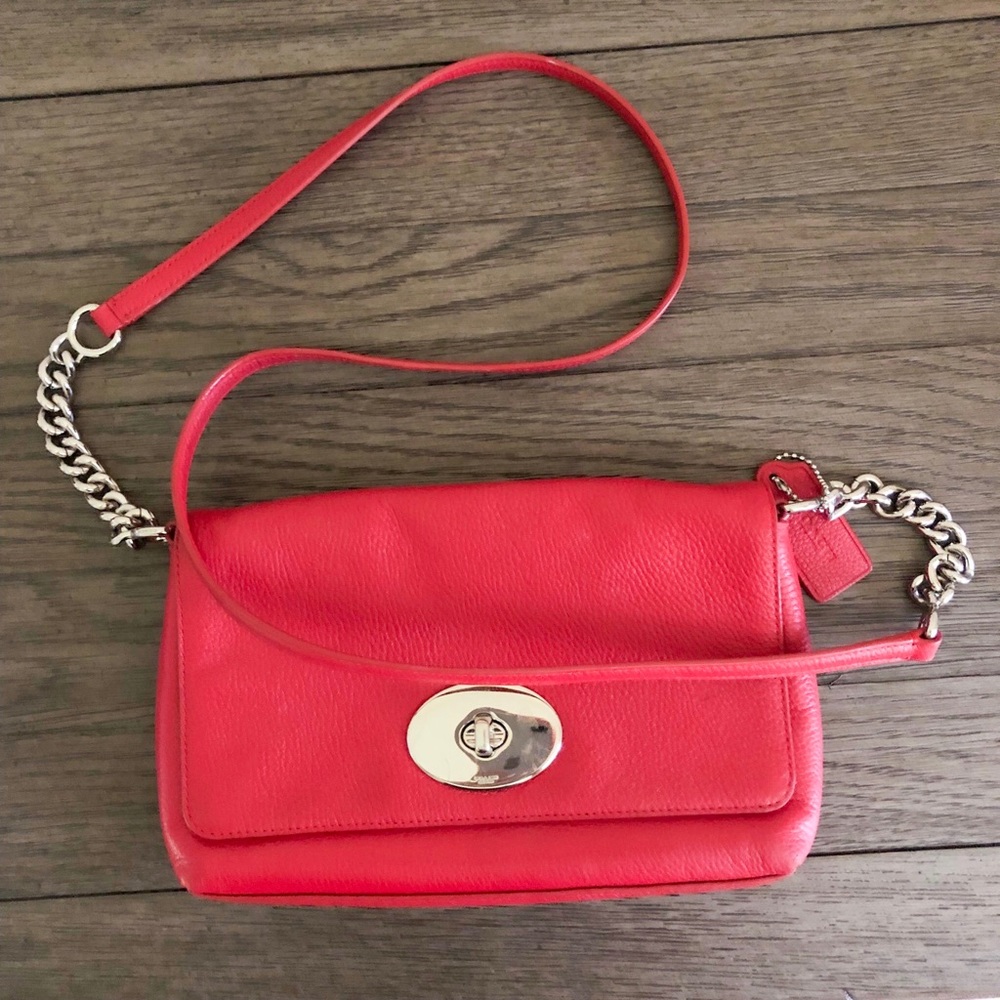 Coach Red And Silver CrossBody Bag - Picture 4 of 8
